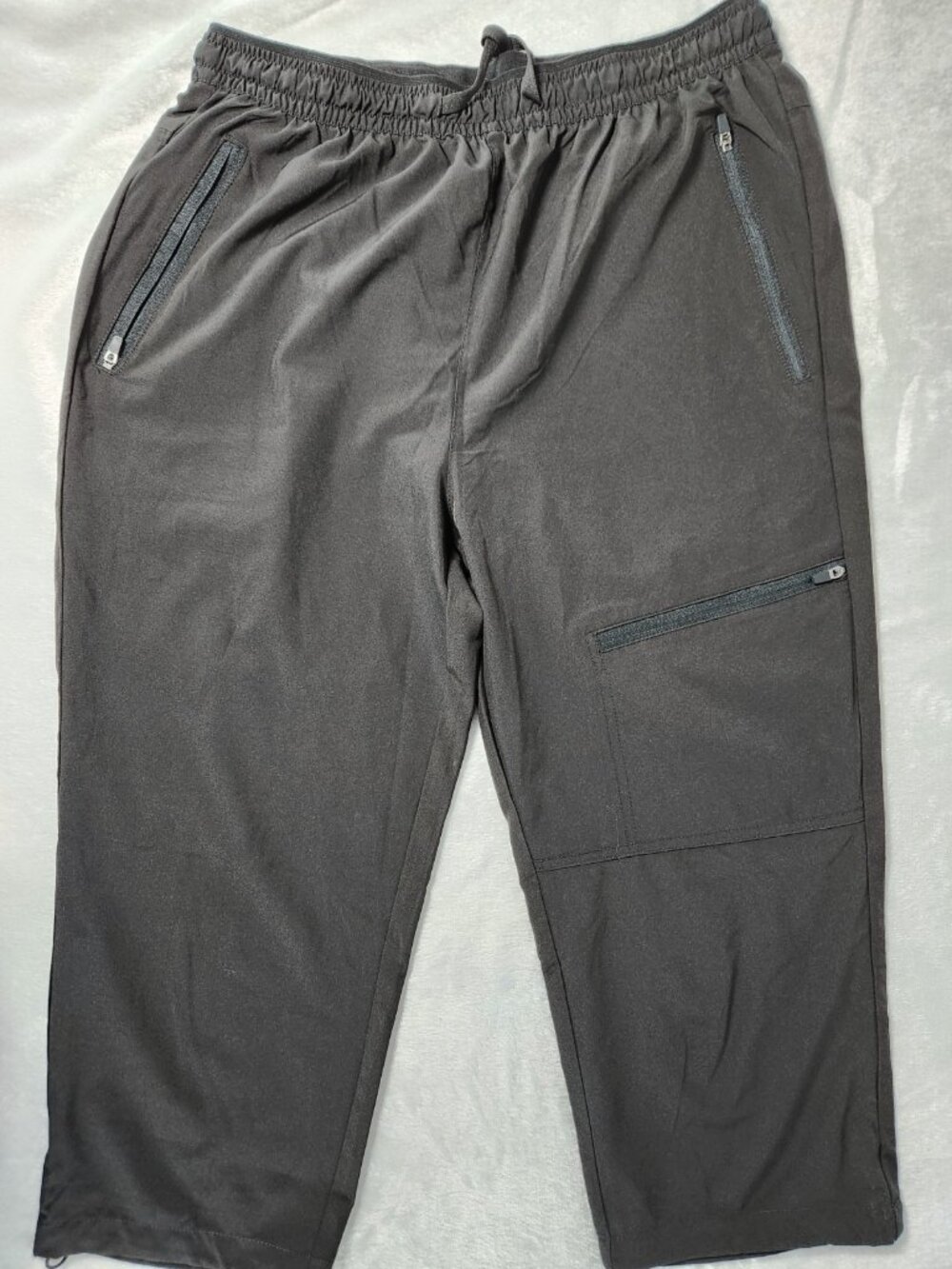 Black Bermuda Shorts Women’s Pull On Drawstring Zip Pockets-SZ M